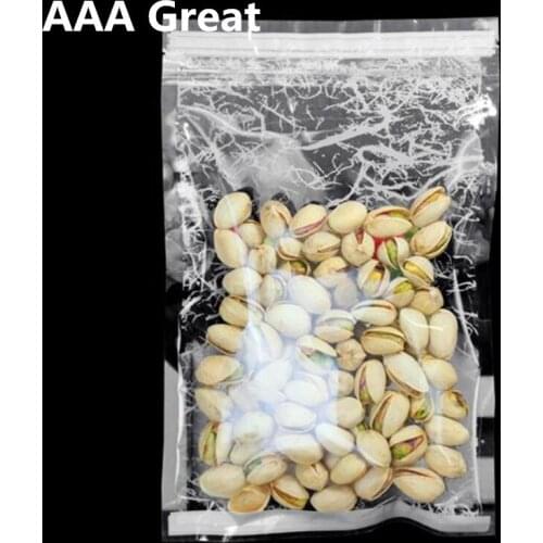 AAA Great 100Pcs/Lot Clear Plastic Top Zipper ZipLock Reclosable Jewelry Bags Pouches Food Save Storage Packaging Printing Party