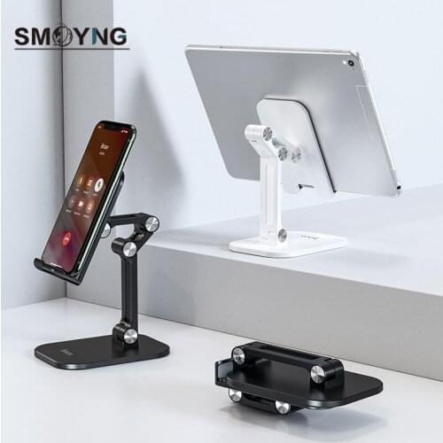 SMOYNG Flodable Portable Desktop Phone Tablet Stand Holder Adjustable Support For 4-12.9 inch iPhone iPad Pro 12.9 Mount