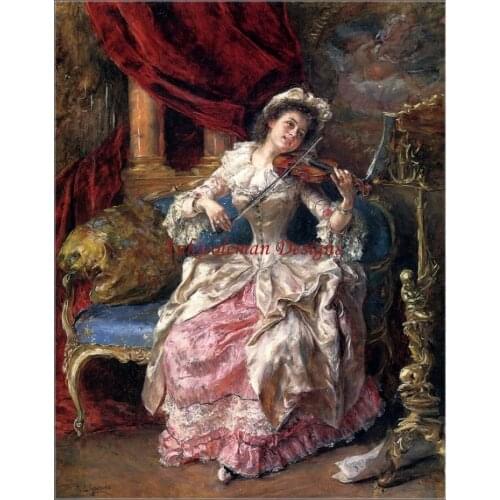 Needlework for embroidery DIY DMC Quality - Counted Cross Stitch Kits 14 ct Oil painting - A Musical Afternoon