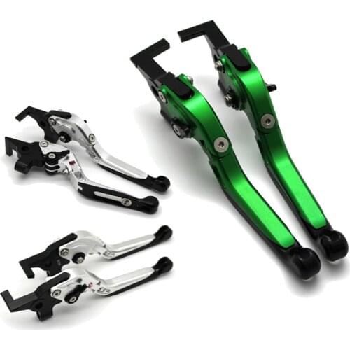 With logo Motorcycle Frame Ornamental Foldable Brake Handle Extendable Clutch Lever For SUZUKI GSXR600 GSXR-600 GSXR750 GSXR-750