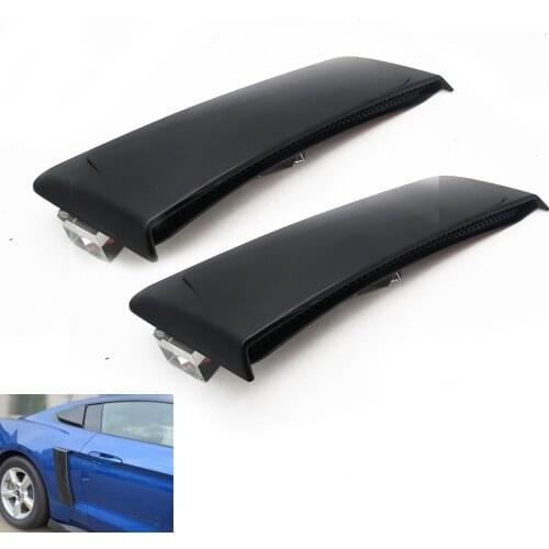 Wide-body Round Eyebrow Outlet Rear Quarter Panel Side Scoops For Ford Roush Mustang 2015-2019