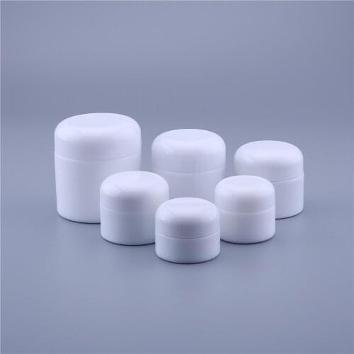 Glass Cream Jars Cosmetic Packaging With Lid Plastic Caps & Inner Liners Round Empty Small Glass 100pcs 15g 20g 30g 50g 60g 100g