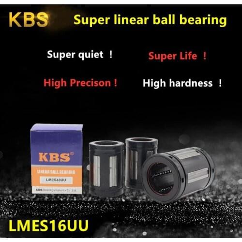 50pcs KBS super Linear Bearing LMES16UU 16*26*36mm Plastic linear ball bearings bushing for 16mm linear rod shaft CNC parts