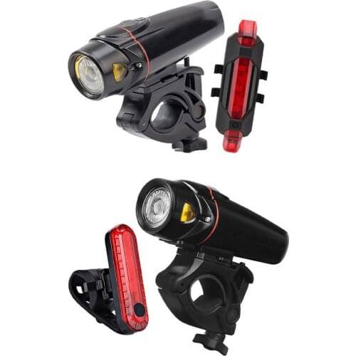 Bicycle Bike Light Sey USB LED Rechargeable Mountain Cycling Front Back Headlight Rear Taillight Lamp with Smart Sensor