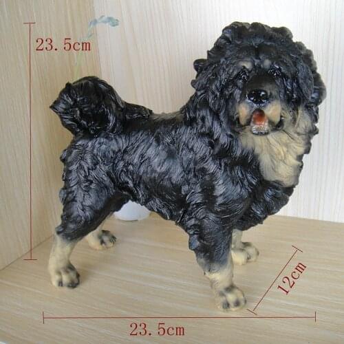 Tibetan Mastiff Puppet Dog Tiebao Golden Tibetan Mastiff Dog Model Home Living Room Office Decoration Ornamentroom Art Statue