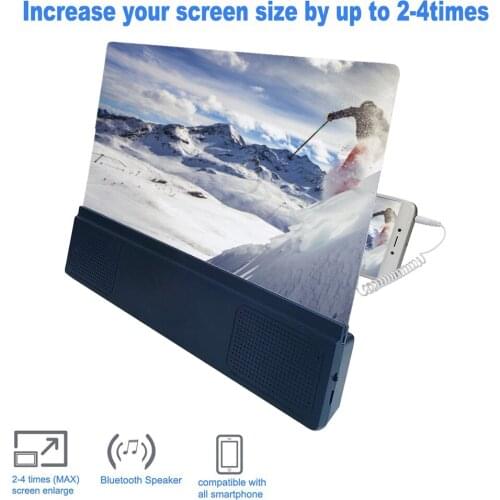 12 Inches Screen Magnifier 3D Mobile Phone Screen Video Amplifier With Two Charging Methods A Good Gift For Eyes Protecting