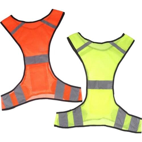 Cycling Reflective Vest LED Running Outdoor Safety Jogging Breathable Visibility Riding Running Reflective Vest Unisex Sports