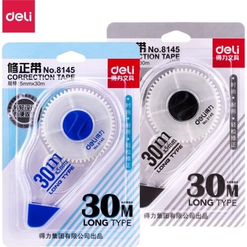 30m Long Correction Tape Student Correct Belt Cute Learning Office Supplies Stationery Random Color Select Deli 8145