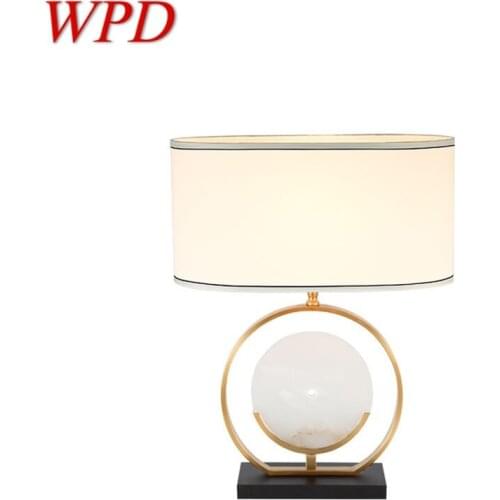 WPD Modern LED Table Lamp Luxury Design E27 White Marble Desk Light Home LED Decorative For Foyer Living Room Office Bedroom