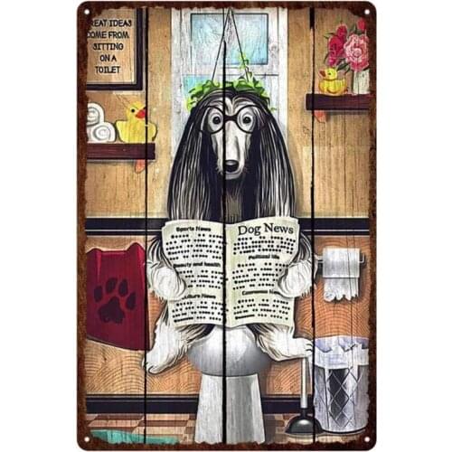 YAYITAI Snow Day Animal Pet Dog Metal Poster Tin Signs Wall Plaque Home Bar Pub Christmas Decor Retro Vintage Wall Sticker 20x30