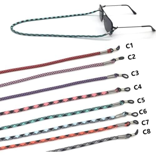 1pc Non-Slip Nylon Polyester Eyeglass Neck Cord Strap Stretchy Sports Glasses String Lanyard Sunglasses Rope Holder Retainer
