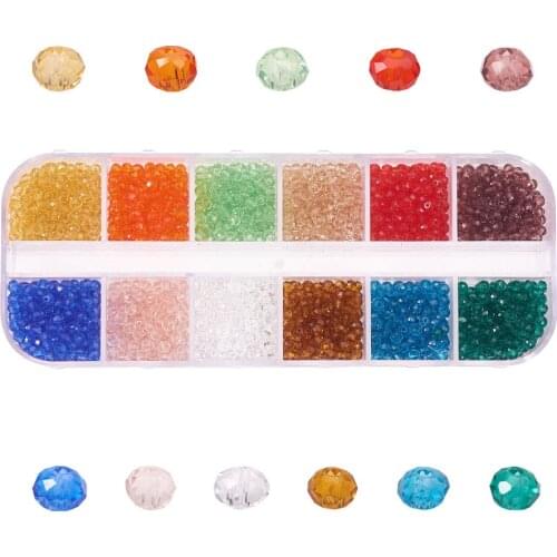 2/3mm 12 Color Czech Glass Beads Round Space Loose Beads Combination for Diy Handmade Jewelry Making Bracelet Accessories