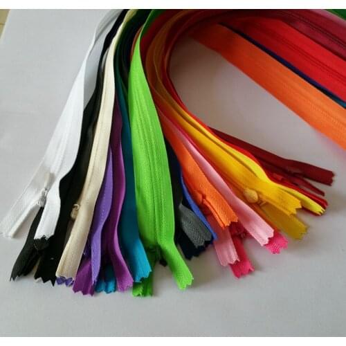 5pcs mix color 3# invisible zipper nylon zipper 60cm for DIY repair sewing clothes dress garment accessories