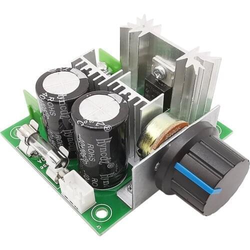 5Pcs PWM DC Motor Speed Controller with Knob Switch Adjustable Dimmer 400W Regulator Governor Module DC 12V 24V 13khz
