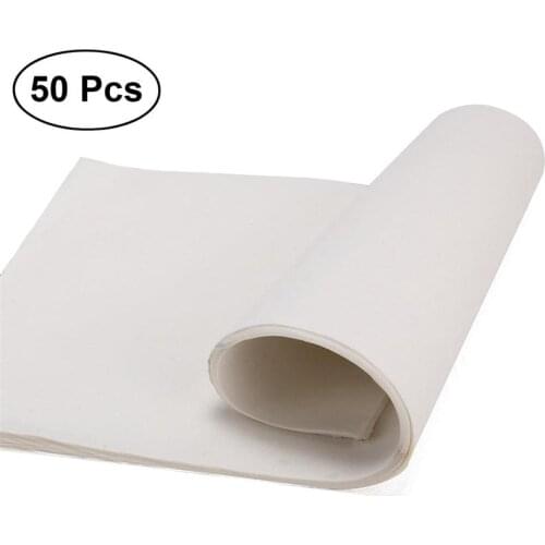 50pcs 8K Sumi Paper Prime Ink Writing Durable Chinese Calligraphy Rice Paper Xuan Paper Sumi Paper for School Brush Writing Home