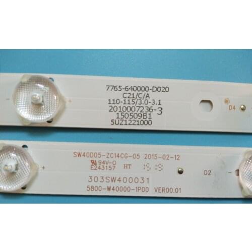 8pieces/lot for Skyworth 40E6000 40E3000 40E3500 backlight bar 5800-W40000-3P00/2P00/1P00 VER0.0 1piece=5LED*3V*38.3CM 100%NEW