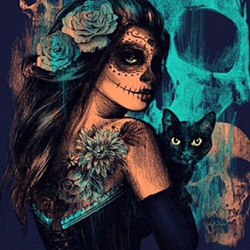5d diy diamond painting full drill resin diamond painting skull mosaic diamond art cross stitch broderie diamant plein