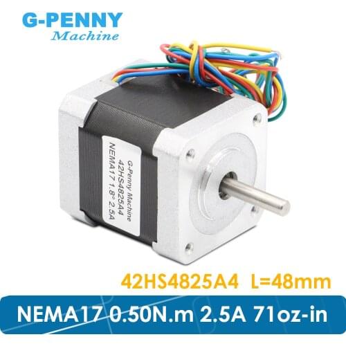 Free shipping! NEMA17 stepper motor 5.0kg.cm 42x48mm stepping motor 2.5A 71Oz-in 0.50Nm for CNC & 3D printer