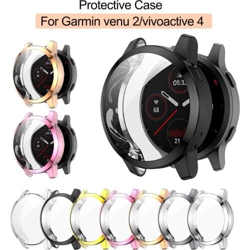 TPU Protective Case For Garmin Venu 2 2s Plating Protector Bumper Shell Frame Cover for Garmin Vivoactive 4 4s Smartwatch