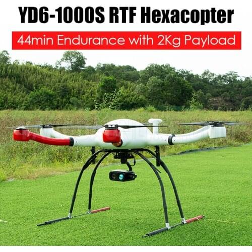 YD6-1000S RTF HEXACOPTER almost read to fly RC drone for long time flight DJI N3 flight controller lightbridge2