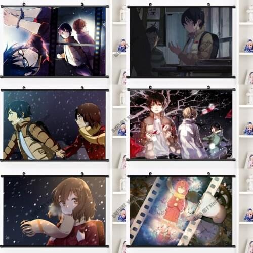 Canvas Painting Anime Boku Dake Ga Inai Machi Fujinuma Wall Art Nordic Posters and Prints Pictures Living Kids Home Decoration