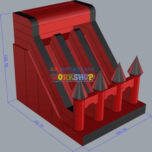 Red jumping slide inflatable up jump slide inflatable trampoline Slide