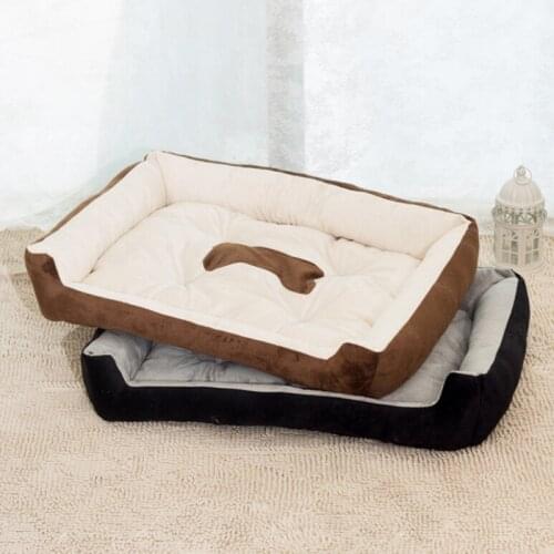 Pet Beds Sofas Dog Warm Soft Luxury Cotton Mats Pet House Cat Sleeping Bed Beds PP Cotton Sofa Rectangle High Quality Plus Size