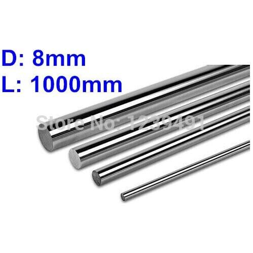 4pcs Dia 8mm L 1000mm linear round shaft