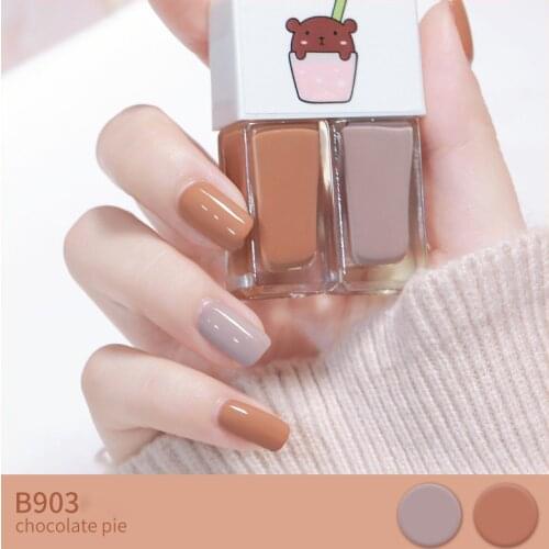 Manicure Water Based Bright Scrub Can Tear Gemini Nail Polish Two Bottles Set Twin Nail Polish Combination Glitter Nal Art Tools