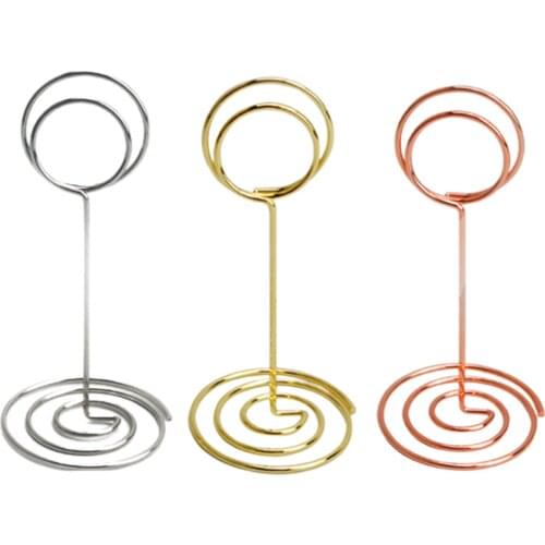 Metal Place Card Stand Message Folder Ornaments Made Of Carbon Steel Easy To Match Desktop Decoration Desk Organisers