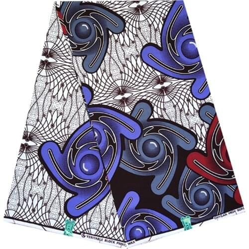 Veritable Breathable Nigerian Ankara Wax Dye Print For Fabric 100%High Quality Clothing Material For Sewing By The Yard R-V 4-66