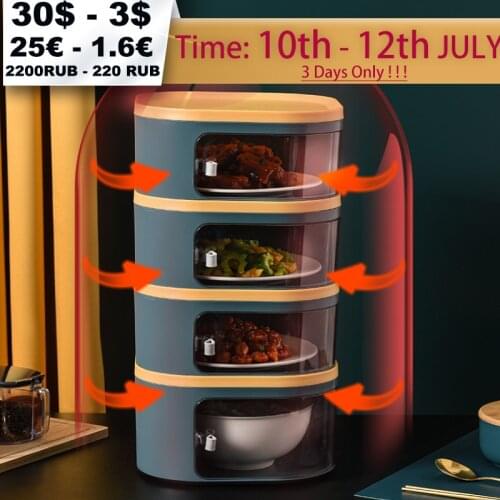 New Kitchen Dish Organizer Cabinet Box Large Stackable Spices Storage Rack Temperature Keeping Plate Holder Bowl Storage Shelf
