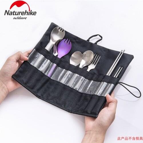 Naturehike Portable Tableware Bag Chopsticks Straw Knife and Fork Spoon Bag Portable Storage Bag picnic