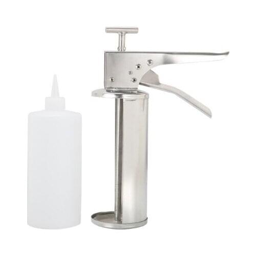 Stainless steel Salad dressing gun/sauce gun Hamburg sauce gun /sauce filler with one bottle