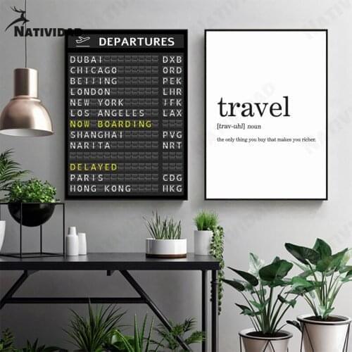 Airplane Flight Poster Wall Art Decor Black and White Canvas Painting Home Decor Nordic Large Interior Paintings Home Decoration