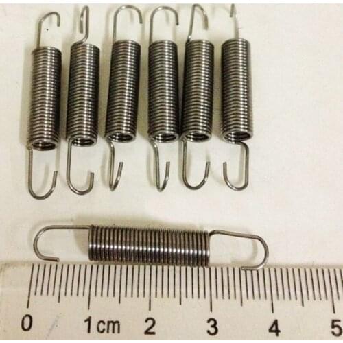 Stainless Steel Extension Spring Wire Diameter 0.7 Outer Diameter 6mm Total Length 40mm Advertising Cloth Tension Spring 500pcs