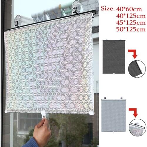Roller Window Sun Shades For Home Blinds Punch Free Sunshade Window Curtain For Home Bedroom Living Room Car Side Window
