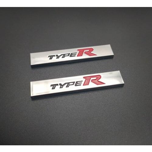 Car Styling 3D Metal Alloy Type R Typer Sticker For Honda City CR-V XR-V HR-V Accord FIT Jazz Stream Crider Greiz CIVIC Spirior