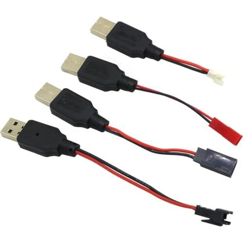 USB Charging 3.7V Lithium Battery Charger Cable USB To JST/SM/Futaba Plug For RC Lipo Mini Drone Quadcopter Car DIY Cable Tool