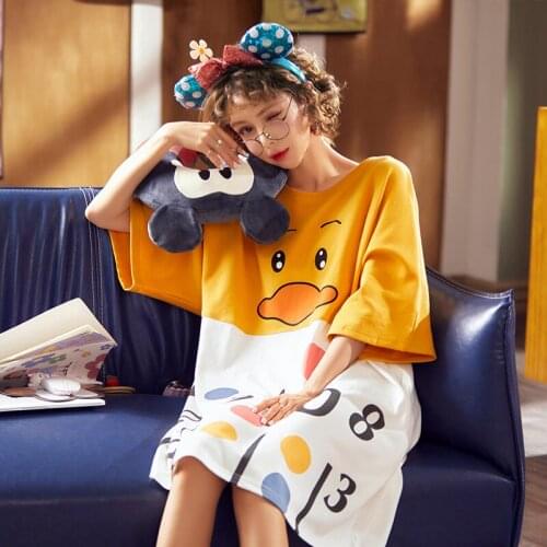 2020 Summer Cotton Short Sleeve Cartoon Cute Sweet Fairy Wind Loose Womens Household Set