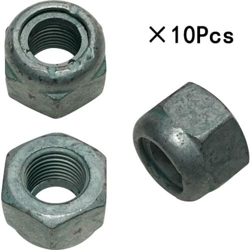 10Pcs OEM Self-locking Nut Lock Nut Locknut Slip Nylon Hex Nut M10*1 For A4 A6 TT Golf Jetta Passat Tiguan Octavia N 103 041 02