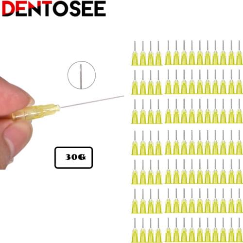 100pcs Irrigation Needle Tip 100pcs Dental Tooth Cleaning Washing Endo Irrigation needle tip 25G/27G/30G Lateral incision Endo