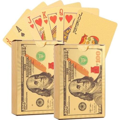 Tyrant Gold Foil Playing Cards Plastic Material And Metal Material Golden Poker Deck Of Cards Poker Board Game Travel Games