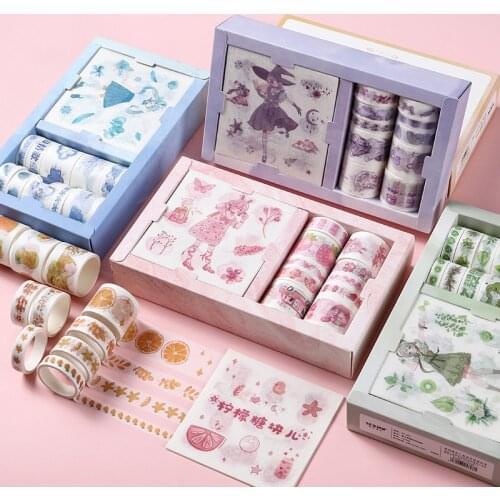 20Pcs/Set Cute Washi Tape Set Kawaii Masking Tape Creative Scrapbooking Diary Stationary Supply Decorative Adhesive Tape Sticker