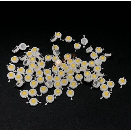 20pcs High Power LED Diodes 1W White Ultra Bright 3000K 100-120lm Brightness 1Watt LED Diodo 1-W Diod Warm White Beads Lampada