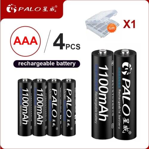 4Pcs AAA Pre-charged Ni-MH AAA 1.2V 1100mAh Rechargeable Battery 3A Battery Batteries For Toy Car