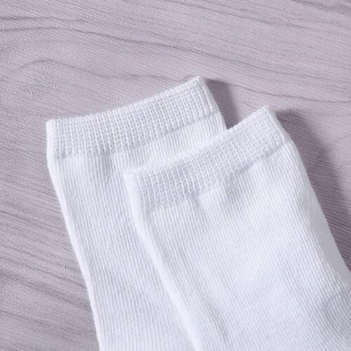 5 Pairs Kids Pure White Sock Baby Boy Girl Solid Breathable Cotton Sport Spring 425F
