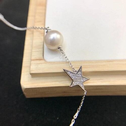 Star 925 Sterling Silver Bracelet Settings Findings Mountings Base Parts Bangle for Crystal Agate Pearls Jade Coral Beads