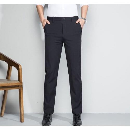 Trousers Mens New High End Business Casual Pants Thin Stretch Suit Men Solid Color Comfortable Recommend Hot Sale