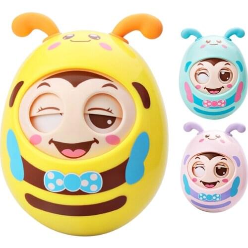 Baby Toys 6 to 12 Months Developmental Little Bee Tumbler Wobbler Toys for Boys Girls Toddlers Gifts